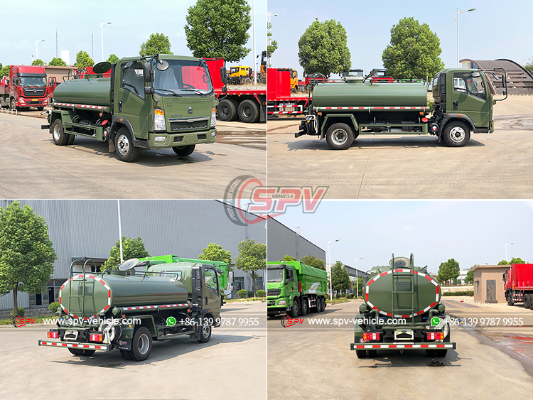 Howo 5,000 Litres Military Potable Water Truck